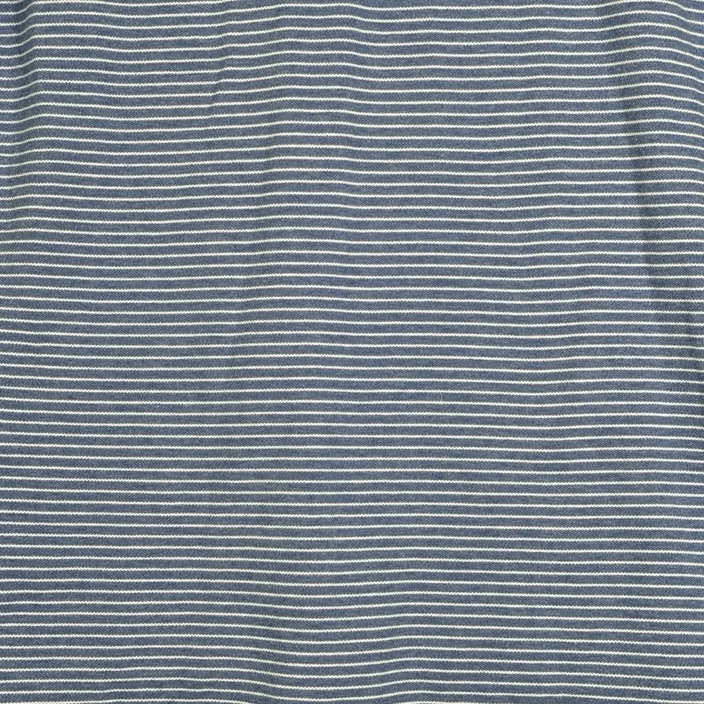 J.Crew Polo Shirt Mens Large Blue Striped Stretch Pique Pocket Short Sleeve‎ Top